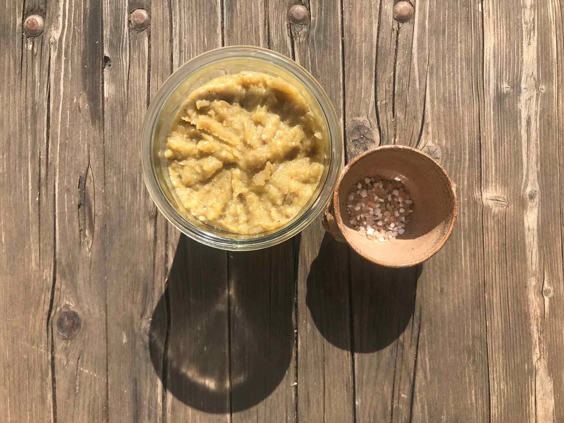 Caviar d’aubergines gros sel aux épices grillées Place des Epices