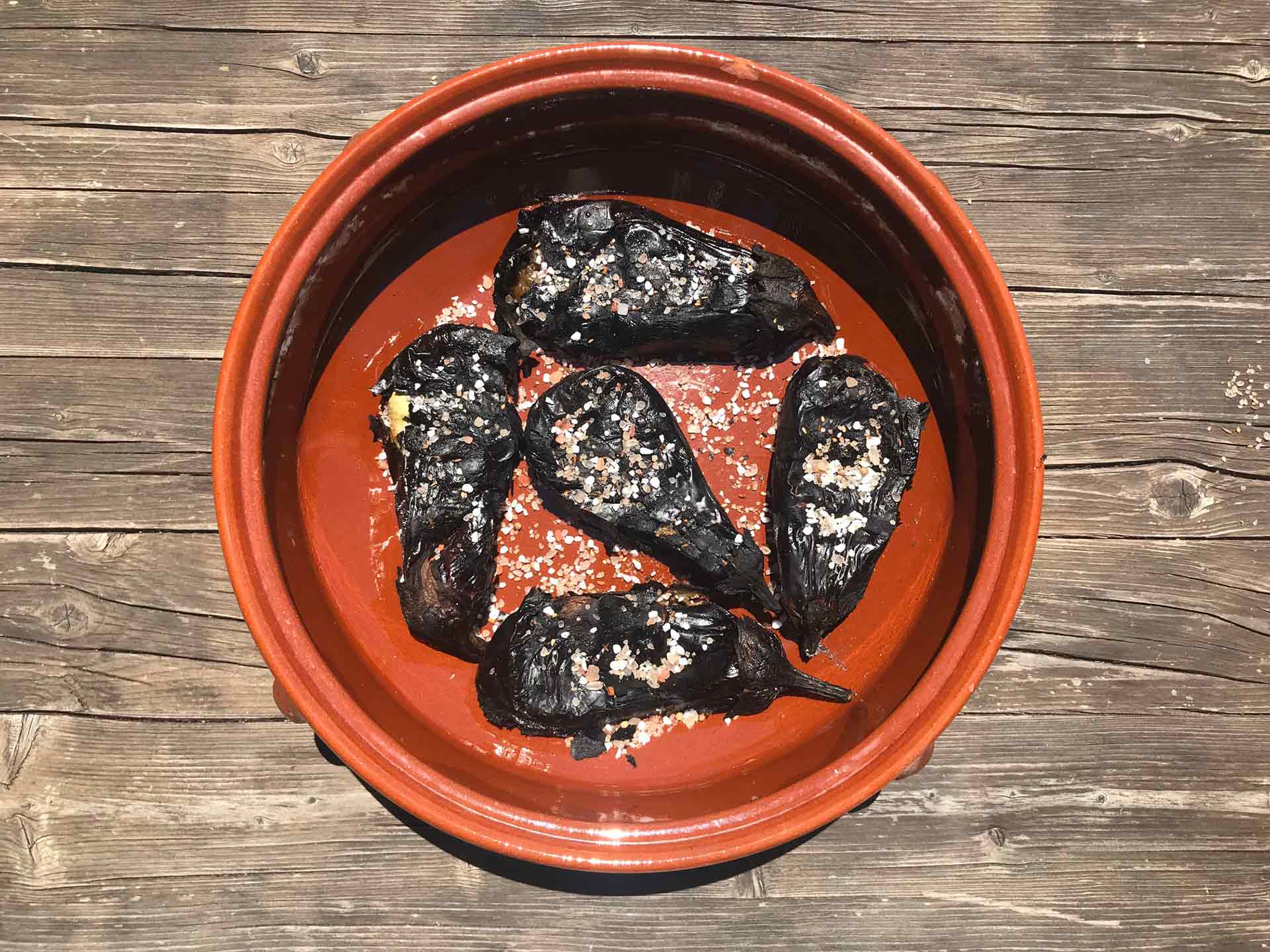 Caviar d’aubergines gros sel aux épices grillées Place des Epices