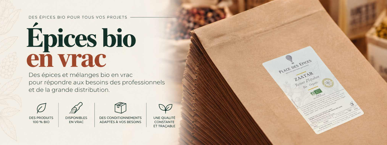 épices bio en vrac pour professionnels