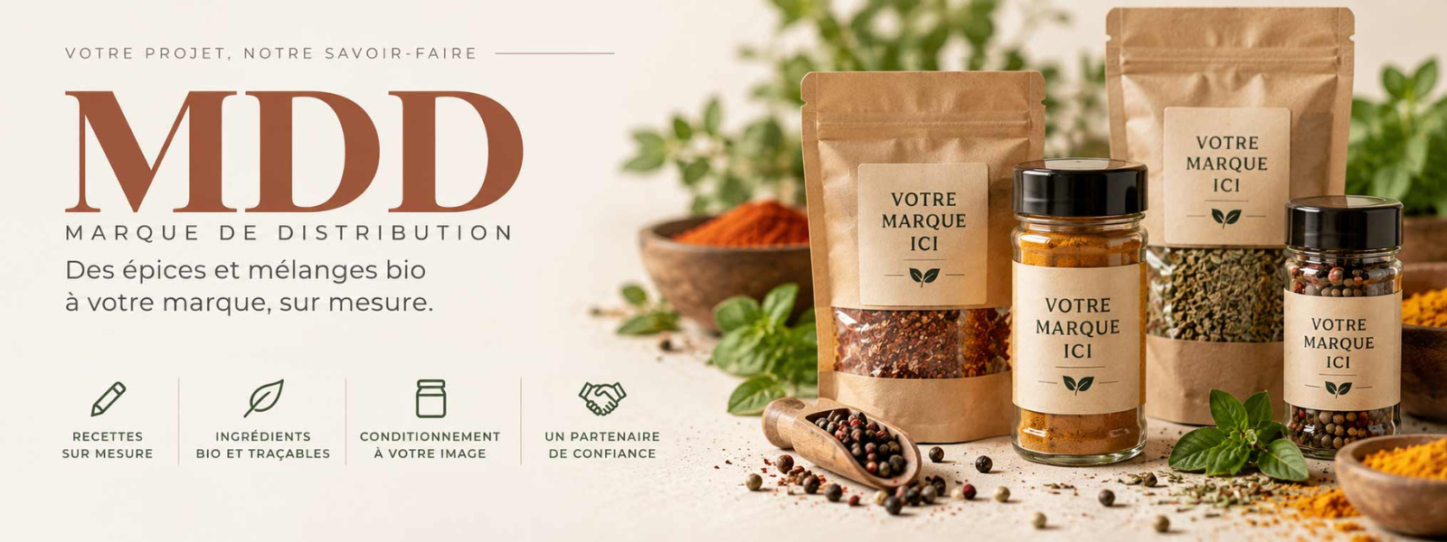 épices bio pour marques de distribution